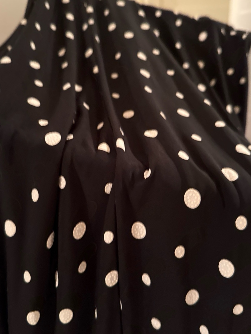 Studio One Black Maxi Dress with White Polka Dots